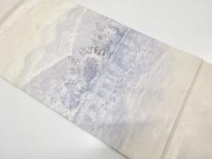アンティーク　引箔　湖畔風景模様刺繍袋帯（材料）